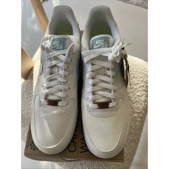 Nike Air Force 1 '07 SE Indigo Size 10 Women's CZ0269-100 White/Obsidian White - Picture 3 of 11